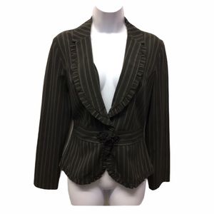 My Michelle | Pinstriped Blazer Jacket Knot Waist